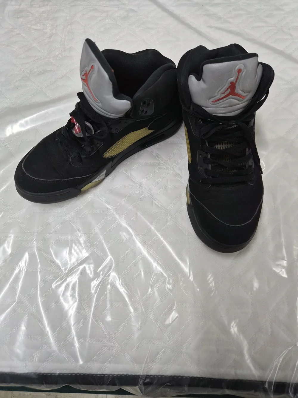 Jordan Retro Black and Red High-Top Sneakers